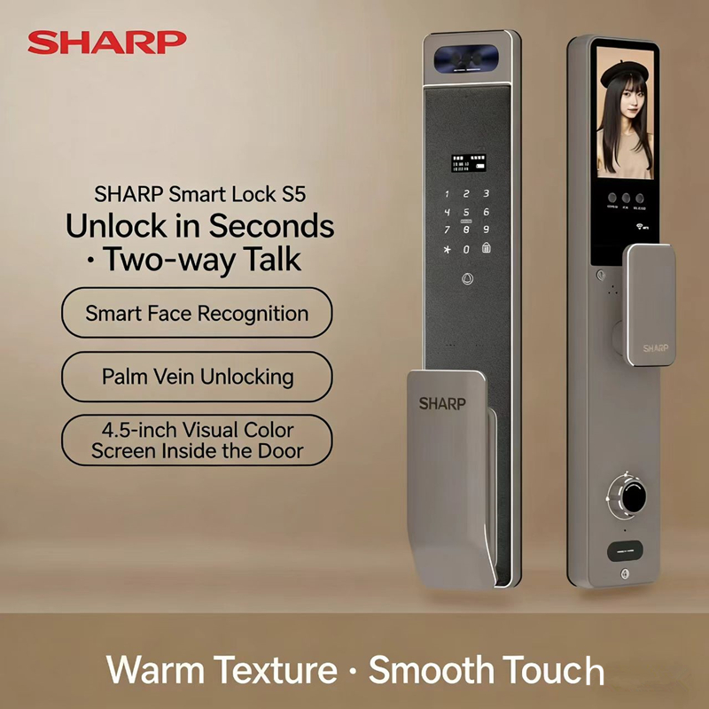 Home Security Battery - Cerradura Inteligente Totalmente Automática Sharp S5-FV