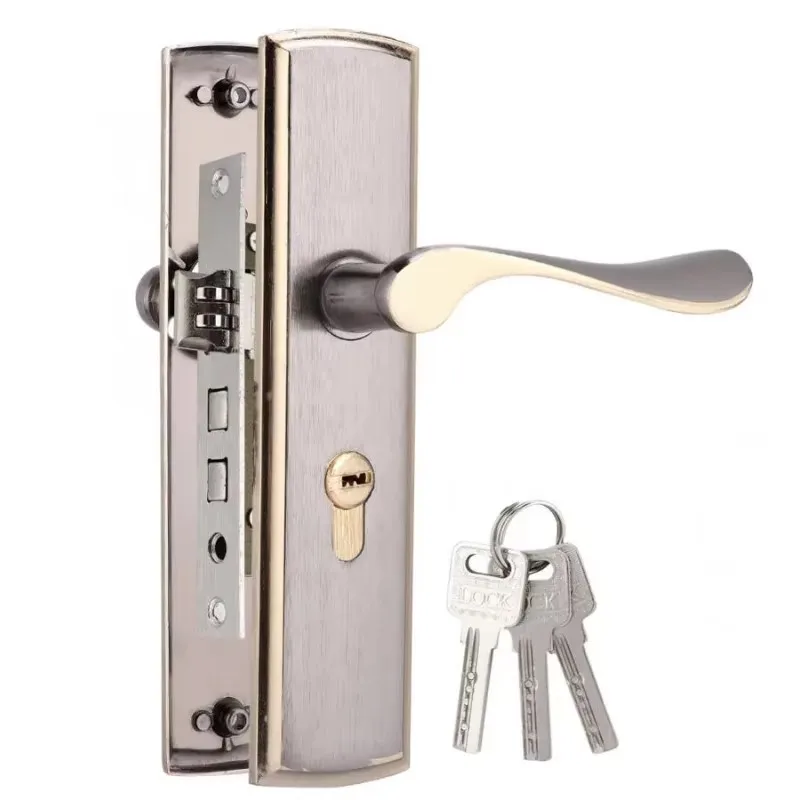 Home Security Essential - Cerradura de manija de Puerta Dorada,