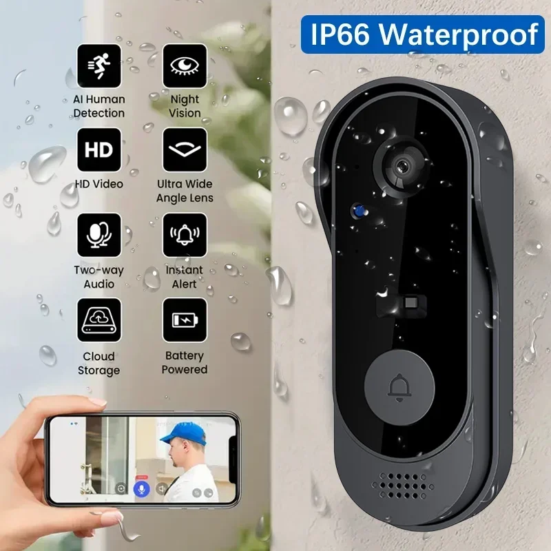 Home Security Video Systems - Videoportero Inalámbrico HD a Prueba de
