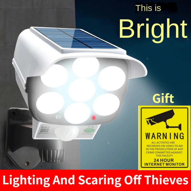 Home Security Battery - Luz Solar para exteriores, Sensor de