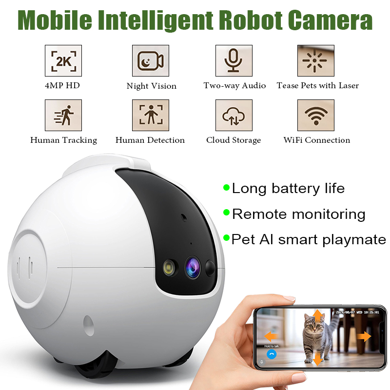 Home Security Robot Dog - Cámara de Seguridad para el Hogar,