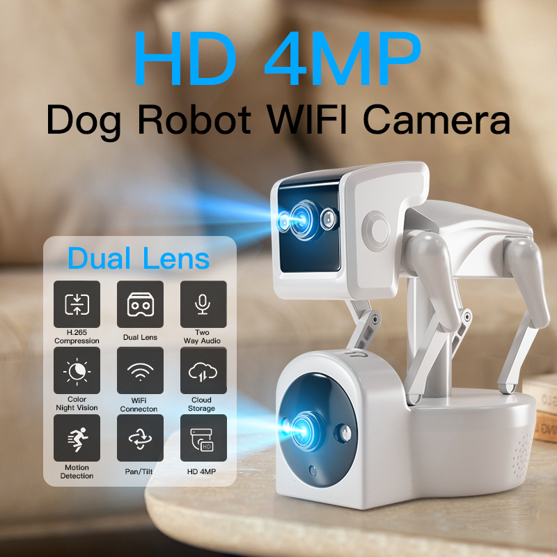 Home Security Robot Dog - Cámara para perro Robot de doble