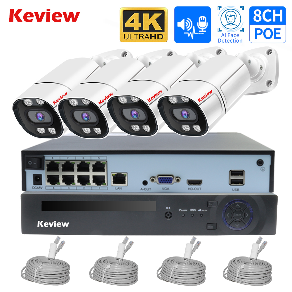 Nvr Kit 8 Channel - Cámara de vigilancia IP 4K 8MP