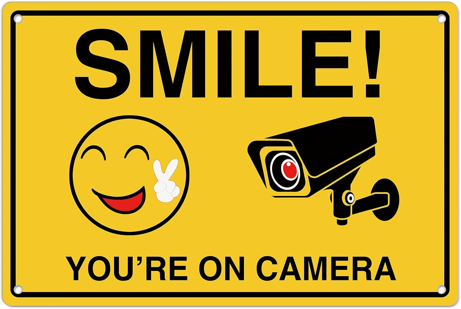 Home Security Outdoor Cameras - Smile Youre On Letreros de cámara;