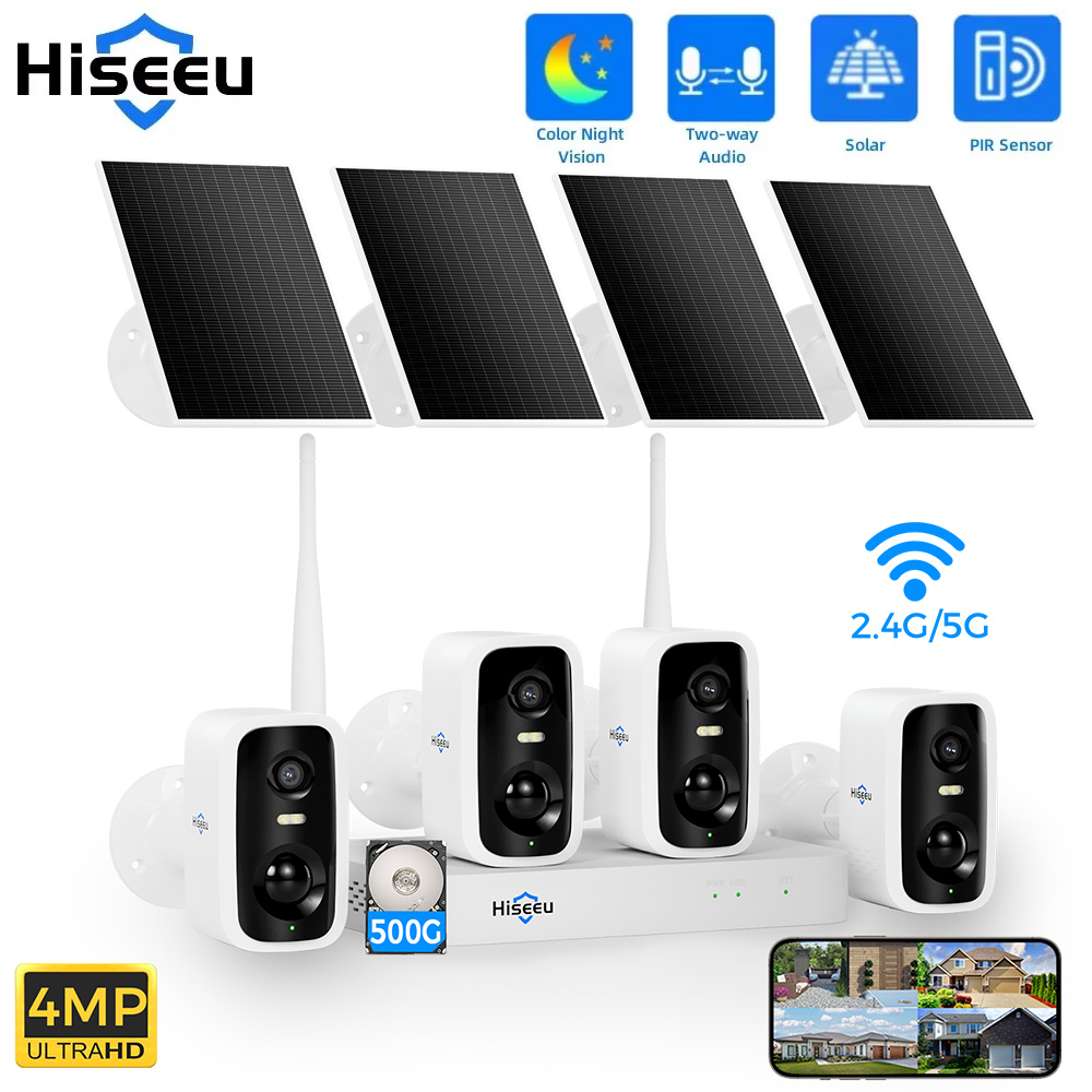 Home Security Video Systems - Hiseeu 10CH NVR 4MP WiFi cámara