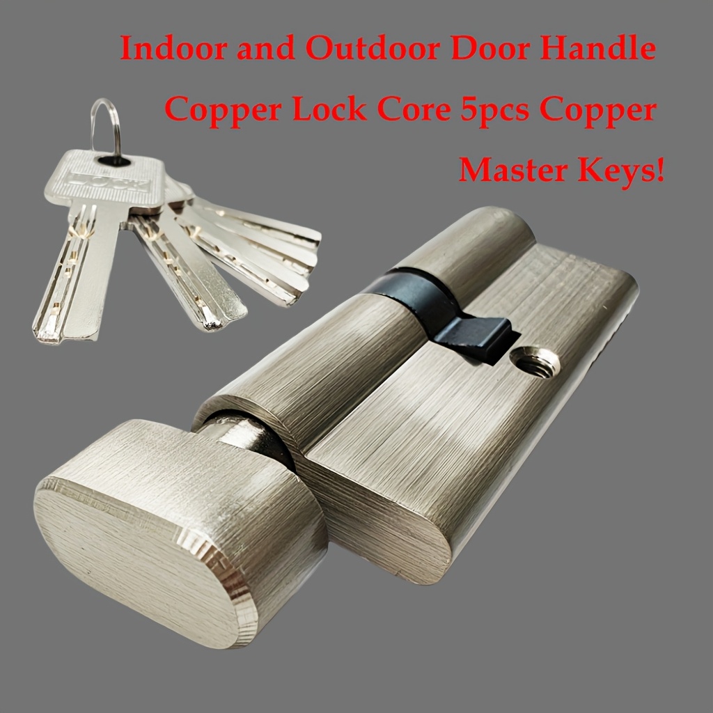 Home Security Essential - Cilindro de cerradura antirrobo de cobre,