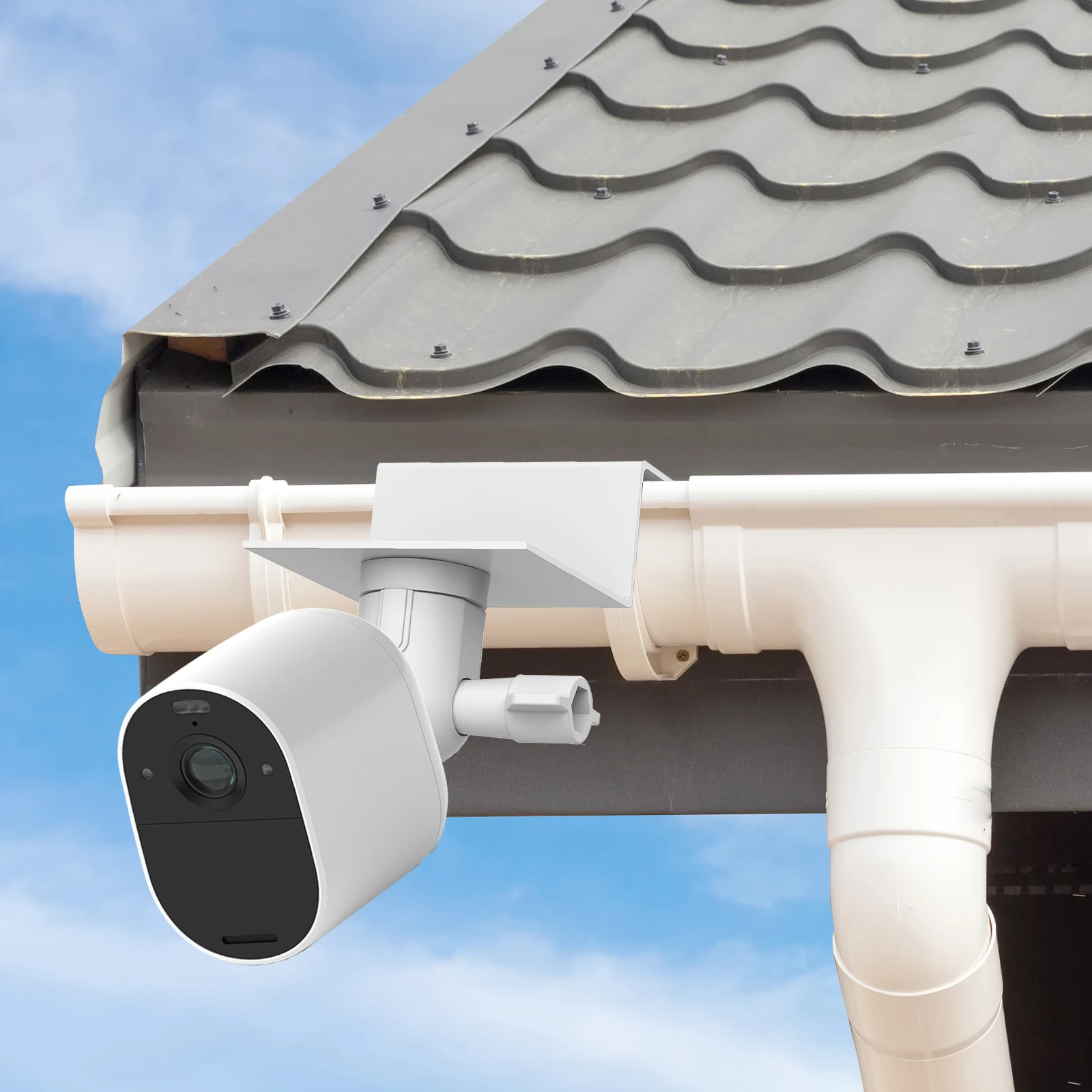 Soporte de canalón blanco resi - Home Security Outdoor Cameras reseña y precio