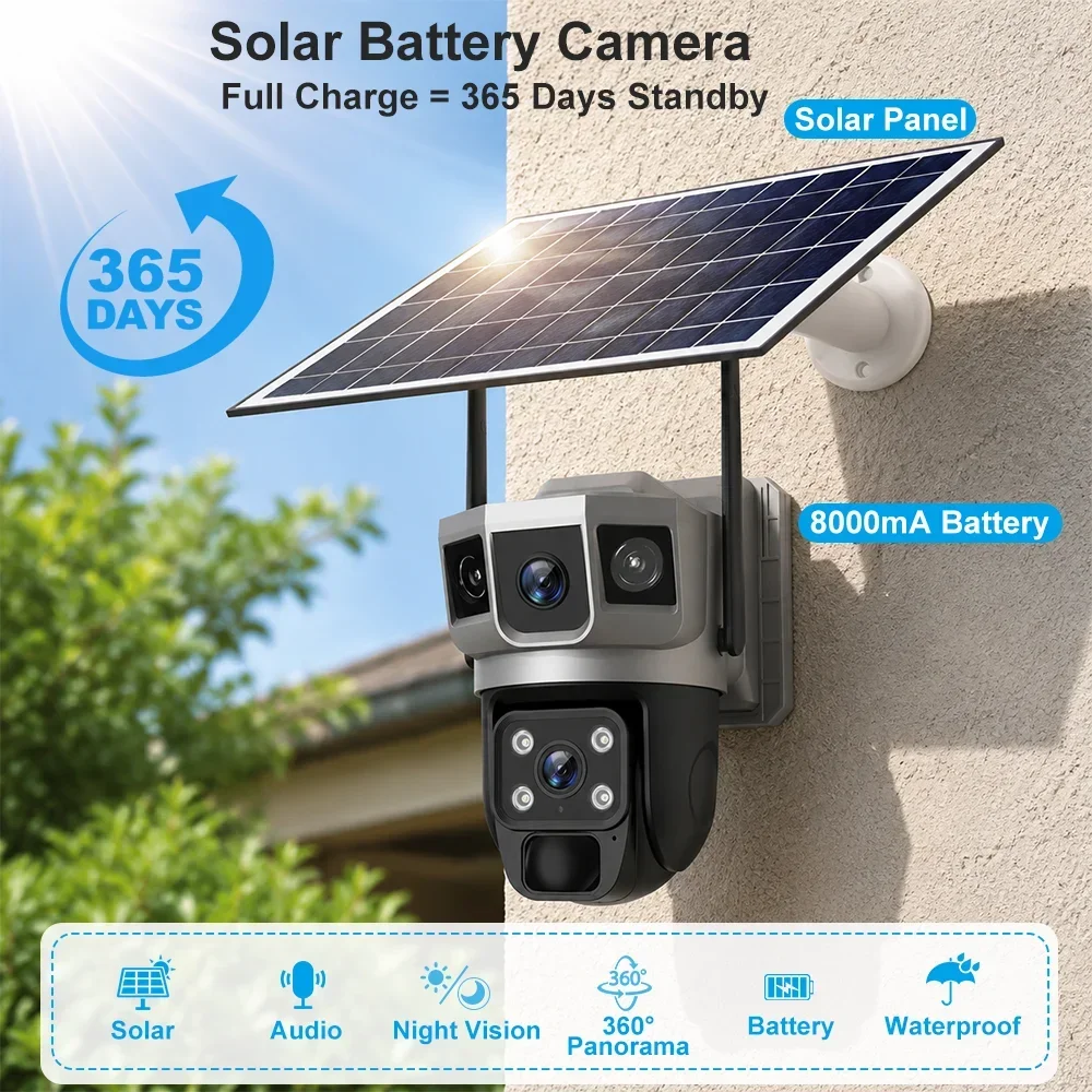 Cámara V380 4K con 3 Pantallas - Home Security Battery reseña y precio