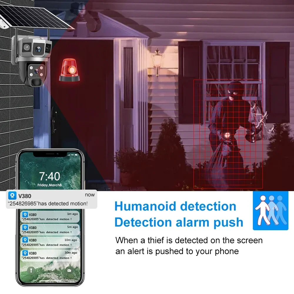 Cámara V380 4K con 3 Pantallas - Home Security Battery reseña y precio