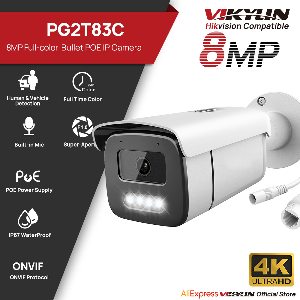 Cámara IP Vikylin de 8MP con V - Nvr Kit 8 Channel reseña y precio