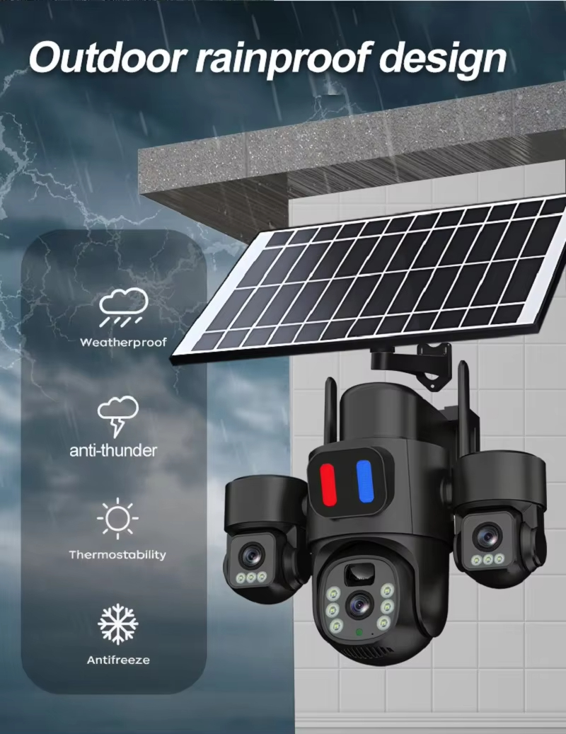 Cámara PTZ Solar WIFI para ext - Home Security Outdoor Cameras reseña y precio